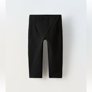 NWT Zara 9Y capri pants black with pleat detail
